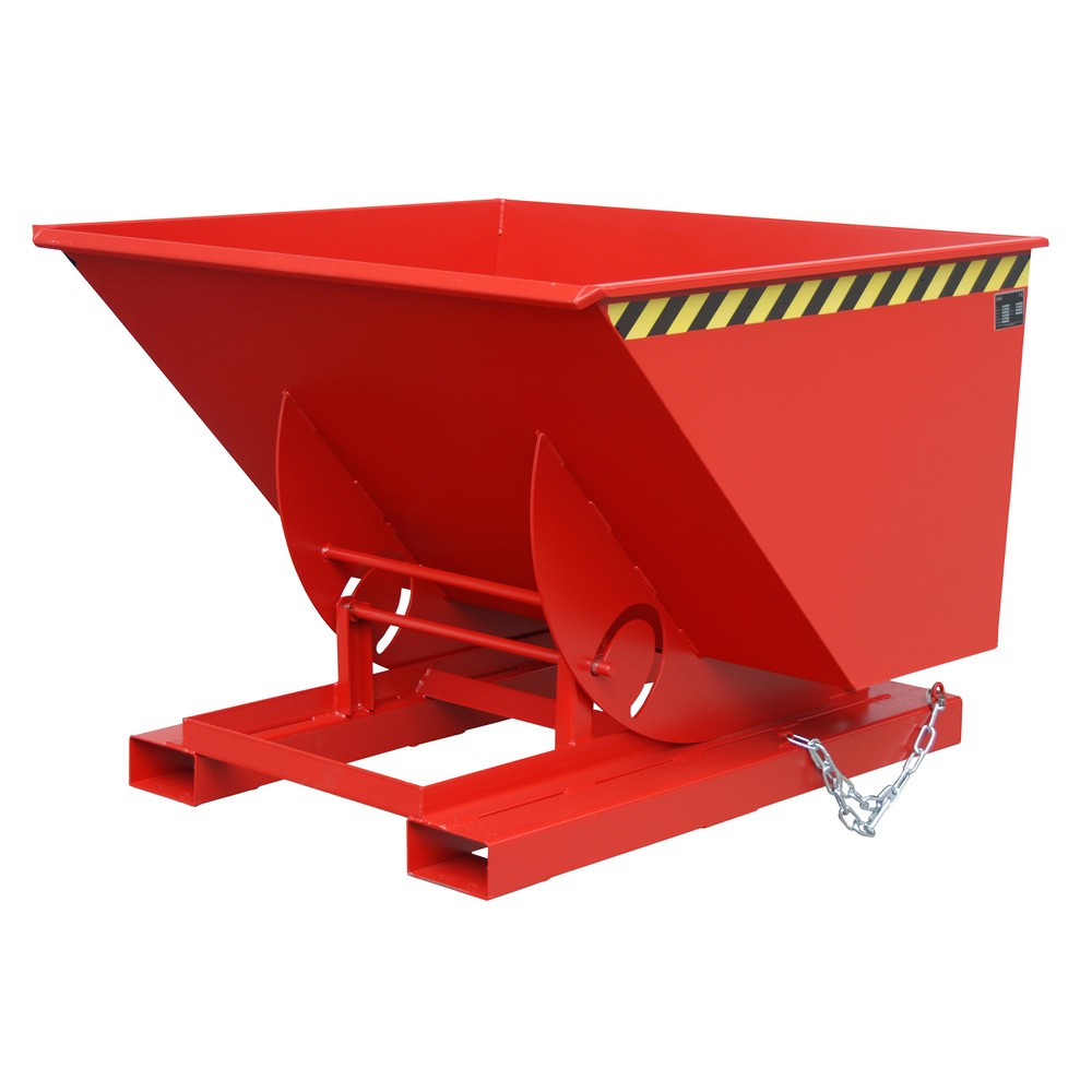 Imagen del producto: Bauer® Volquete con mecanismo desenrollador de volqueo, c.c. 1.000 kg, pintado, volumen 1 m³, RAL 3000 rojo fuego