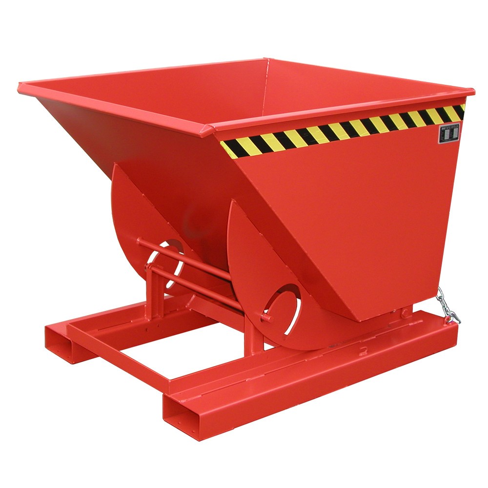 Imagen del producto: Bauer® Volquete con mecanismo desenrollador de volqueo, c.c. 1.000 kg, pintado, volumen 0,75 m³, RAL 3000 rojo fuego
