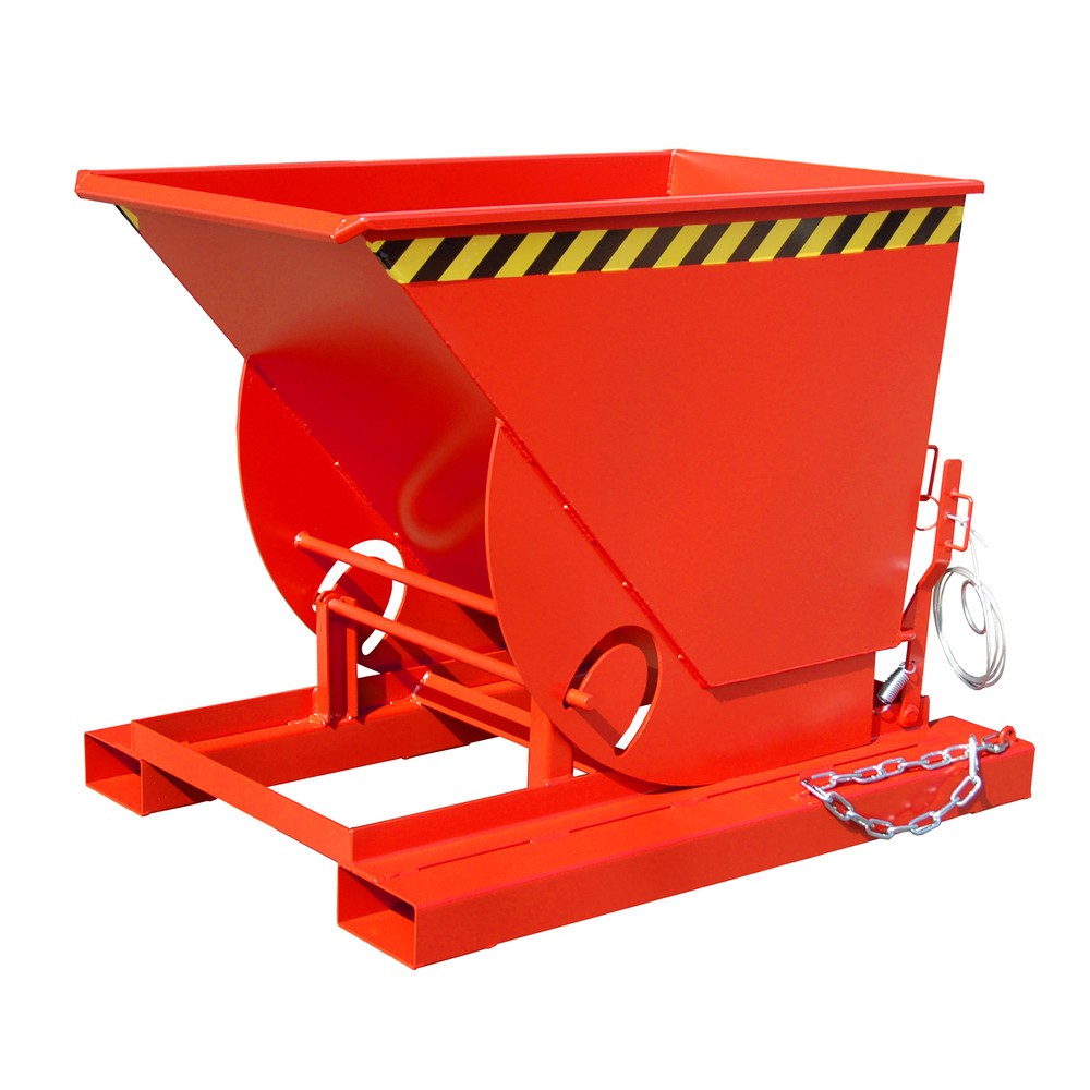 Imagen del producto: Bauer® Volquete con mecanismo desenrollador de volqueo, c.c. 1.000 kg, pintado, volumen 0,5 m³, RAL 3000 rojo fuego