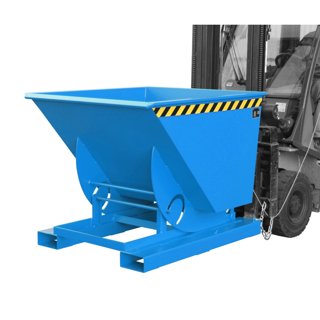 Imagen del producto: Bauer® Volquete con mecanismo desenrollador de volqueo, c.c. 1.000 kg, pintado, volumen 0,75 m³, RAL 5012 azul luminoso