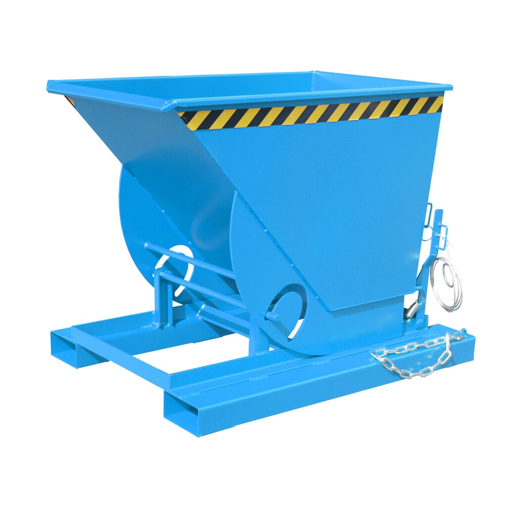 Bauer® Volquete con mecanismo desenrollador de volqueo, c.c. 1.000 kg, pintado, volumen 0,5 m³, RAL 5012 azul luminoso Imagen del producto: Bauer® Volquete con mecanismo desenrollador de volqueo, c.c. 1.000 kg, pintado, volumen 0,5 m³, RAL 5012 azul luminoso