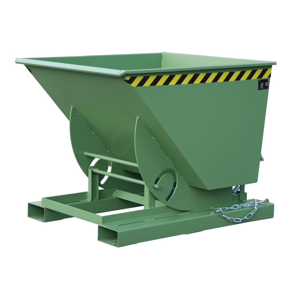 Imagen del producto: Bauer® Volquete con mecanismo desenrollador de volqueo, c.c. 1.000 kg, pintado, volumen 0,75 m³, RAL 6011 verde reseda