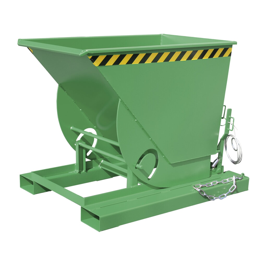 Imagen del producto: Bauer® Volquete con mecanismo desenrollador de volqueo, c.c. 1.000 kg, pintado, volumen 0,5 m³, RAL 6011 verde reseda