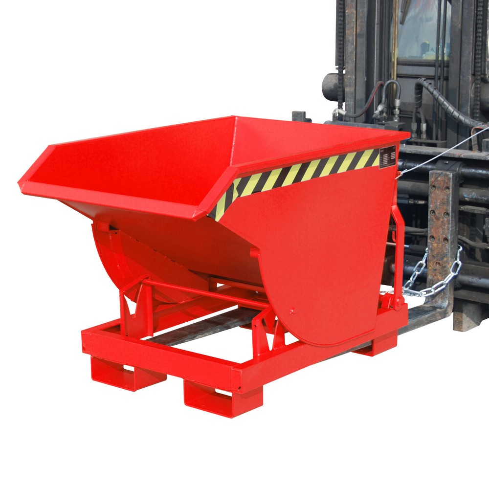 Número de imagen del producto 3: Bauer® Volquete con mecanismo desenrollador de volqueo Premium, forma constructiva profunda, pintado, sin tapa, volumen 0,3 m³, RAL 6011 verde reseda