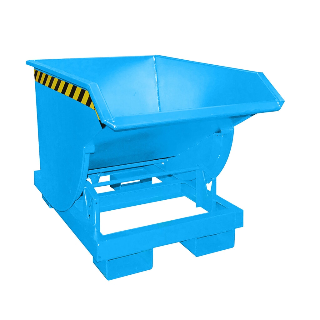 Bauer® Volquete con mecanismo desenrollador de volqueo Premium, forma constructiva profunda, pintado, sin tapa, volumen 0,5 m³, RAL 5012 azul luminoso Imagen del producto: Bauer® Volquete con mecanismo desenrollador de volqueo Premium, forma constructiva profunda, pintado, sin tapa, volumen 0,5 m³, RAL 5012 azul luminoso