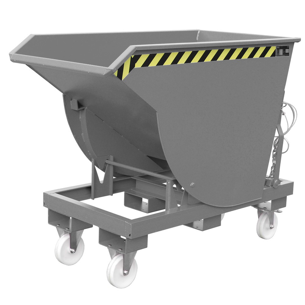 Imagen del producto: Bauer® Volquete con mecanismo desenrollador de volqueo Premium, forma constructiva profunda, pintado, sin tapa, volumen 0,5 m³, RAL 7005 gris ratón