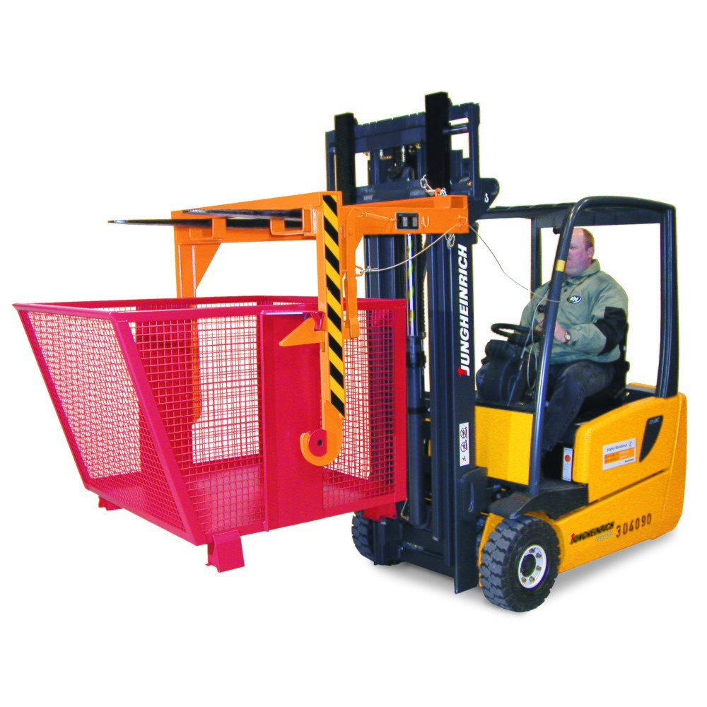 Número de imagen del producto 1: Recipiente de vuelco Bauer® con paredes de rejilla, galvanizado, CC 500 kg, volumen 0,9 m³