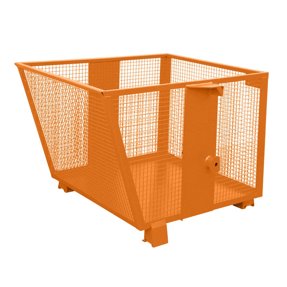 Número de imagen del producto 1: Bauer® Volquete con paredes de rejilla, pintado, volumen 0,9 m³, RAL 2000 amarillo naranja