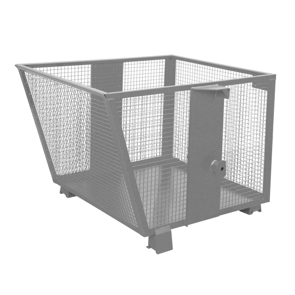 Imagen del producto: Bauer® Volquete con paredes de rejilla, pintado, volumen 0,9 m³, RAL 7005 gris ratón