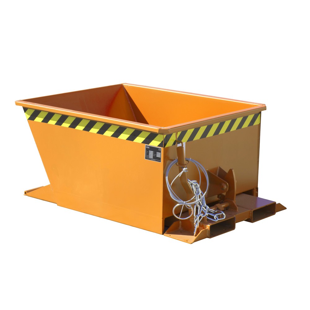 Número de imagen del producto 2: Bauer® Depósito basculante para polipastos de ruta, pintado, volumen 0,3 m³, RAL 2000 amarillo naranja