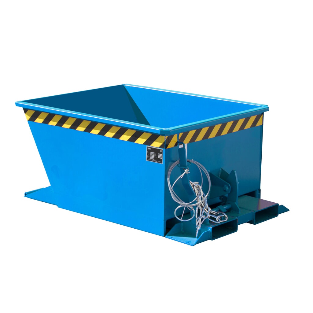 Bauer® Depósito basculante para polipastos de ruta, pintado, volumen 0,3 m³, RAL 5012 azul luminoso Imagen del producto: Bauer® Depósito basculante para polipastos de ruta, pintado, volumen 0,3 m³, RAL 5012 azul luminoso