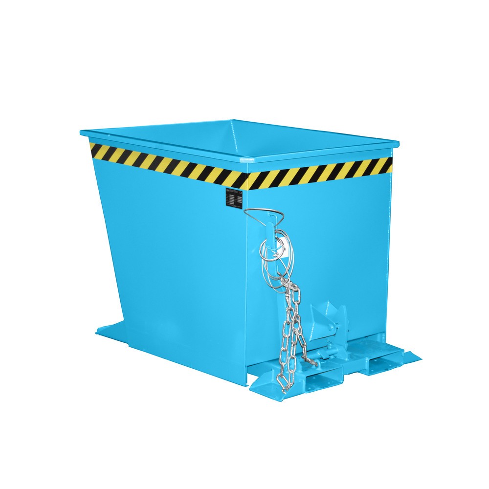 Número de imagen del producto 1: Bauer® Depósito basculante para polipastos de ruta, pintado, volumen 0,55 m³, RAL 5012 azul luminoso