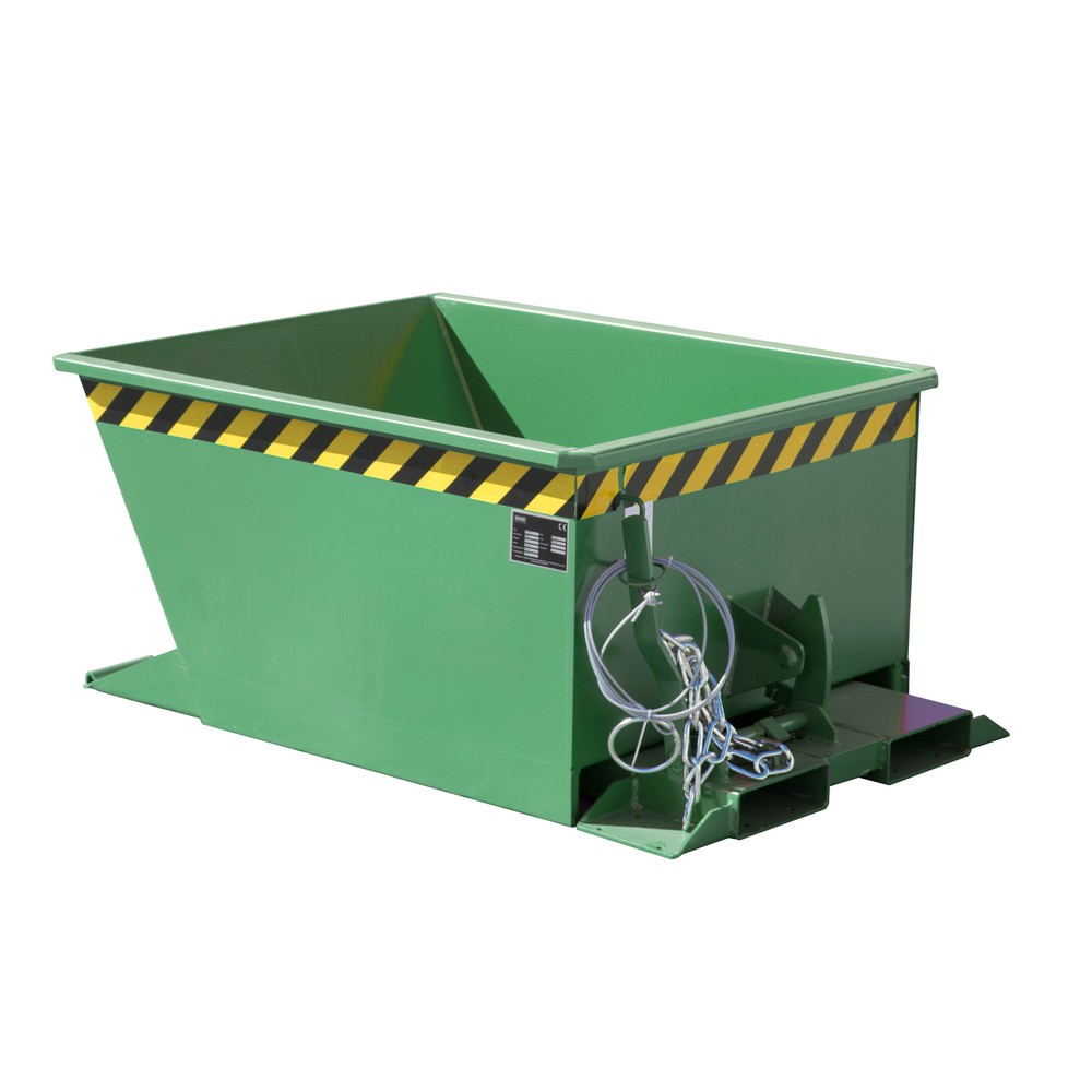 Imagen del producto: Bauer® Depósito basculante para polipastos de ruta, pintado, volumen 0,3 m³, RAL 6011 verde reseda