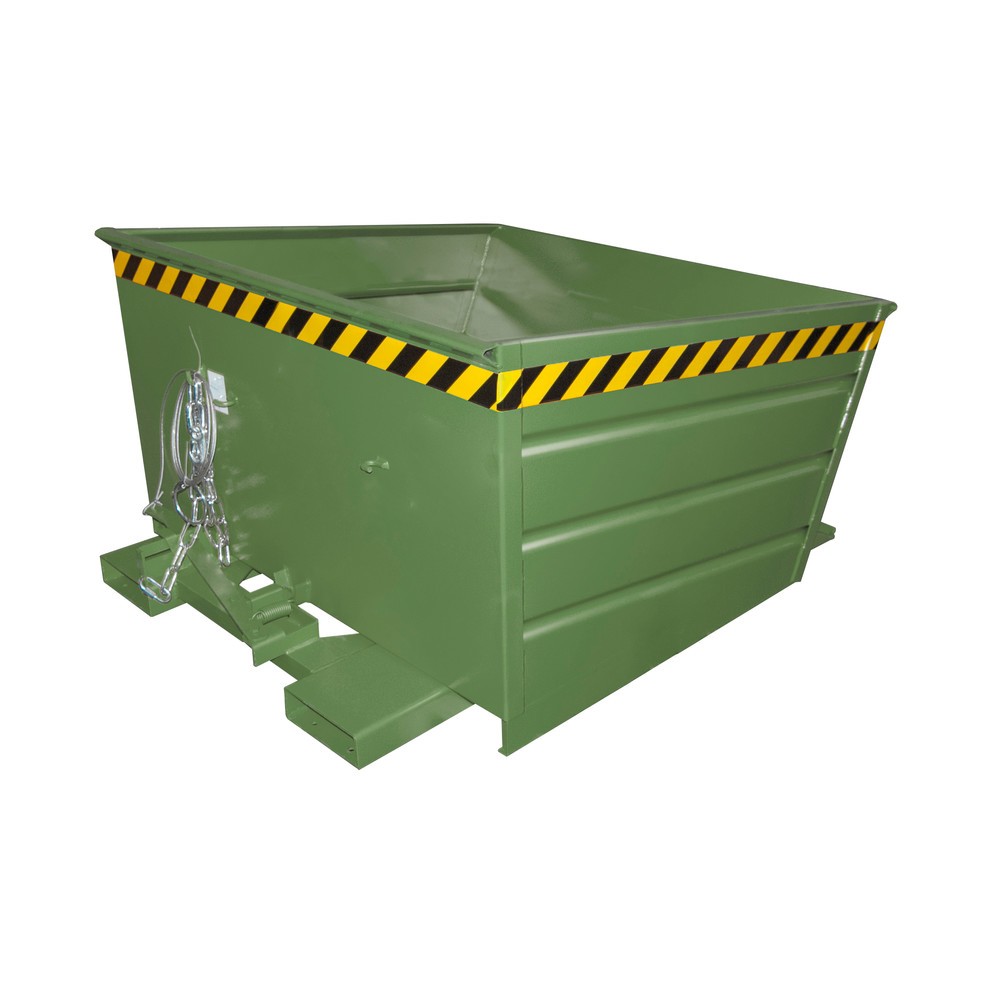 Imagen del producto: Bauer® Depósito basculante compacto, pintado, volumen 0.8 m³, RAL 6011 verde reseda