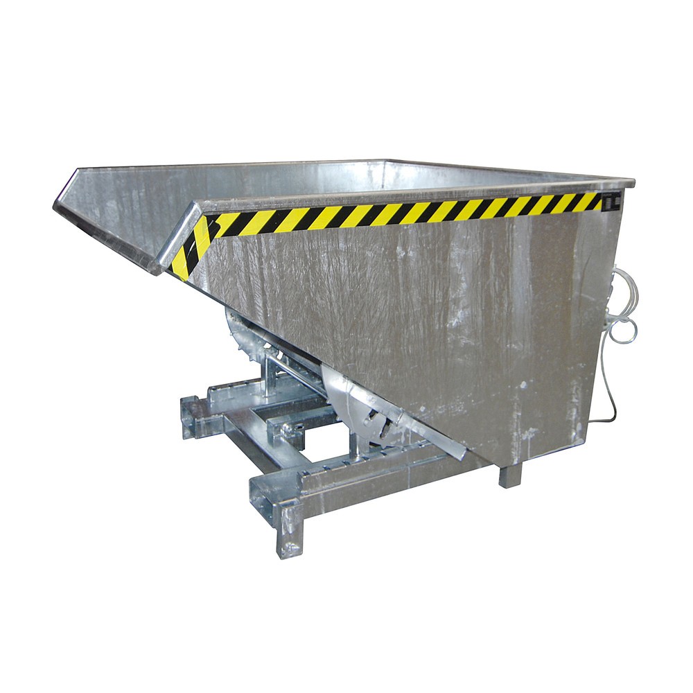 Número de imagen del producto 1: Recipiente de vuelco para cargas pesadas Bauer®, capacidad de carga 4.000 kg, galvanizado, volumen 0,9 m³