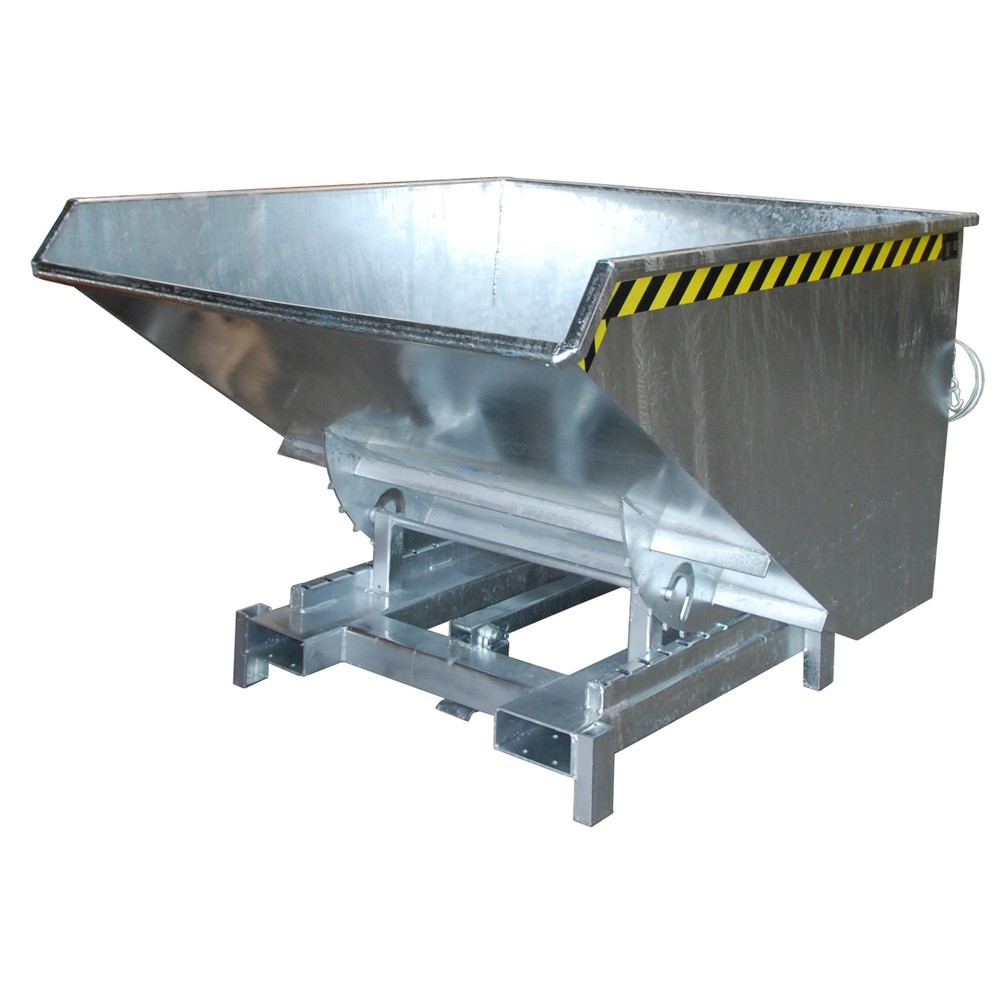 Número de imagen del producto 1: Recipiente de vuelco para cargas pesadas Bauer®, capacidad de carga 4.000 kg, galvanizado, volumen 2,1 m³