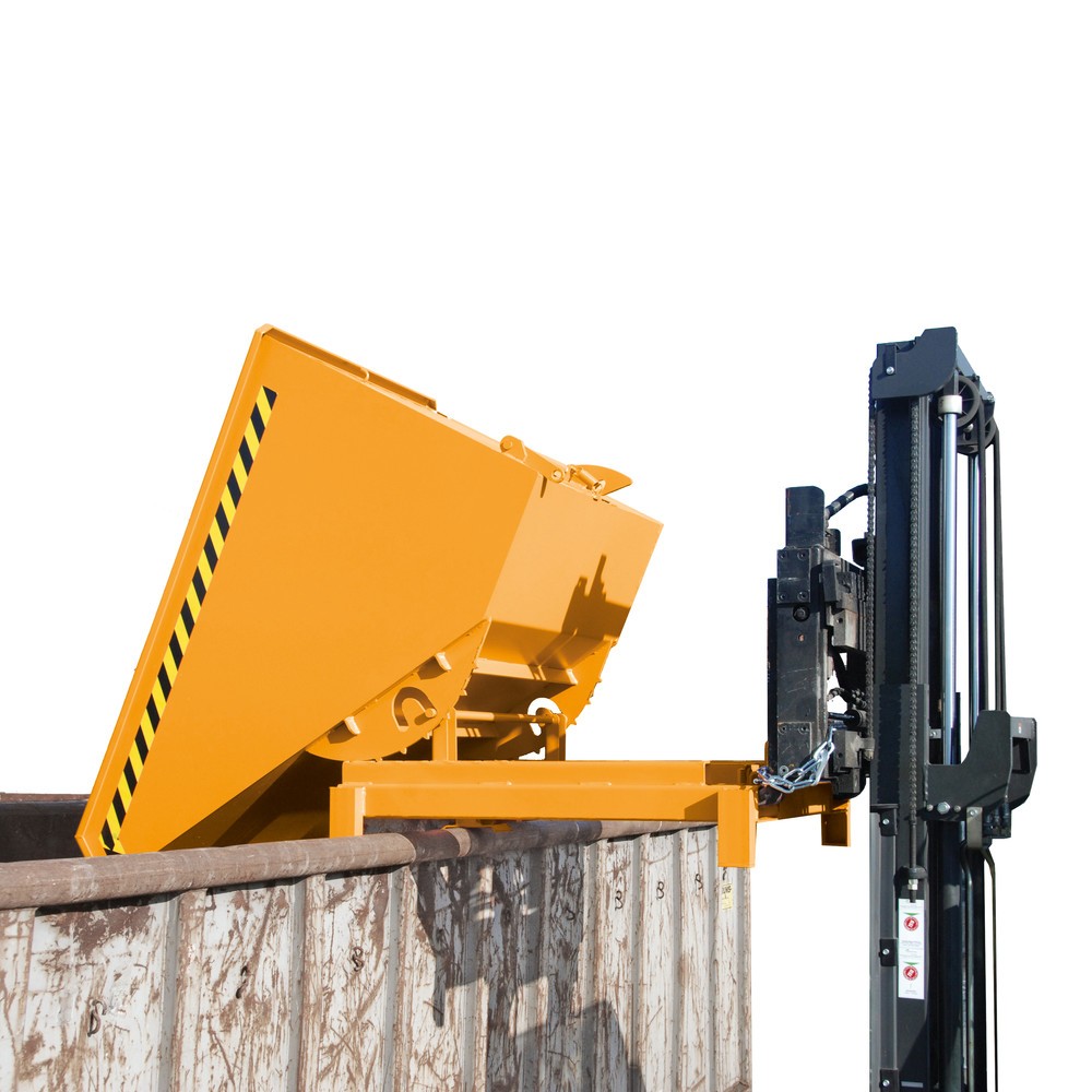 Número de imagen del producto 4: Bauer® Depósito de volquete de servicio pesado, capacidad de carga 4.000 kg, pintado, volumen 0,9 m³, RAL 6011 verde reseda