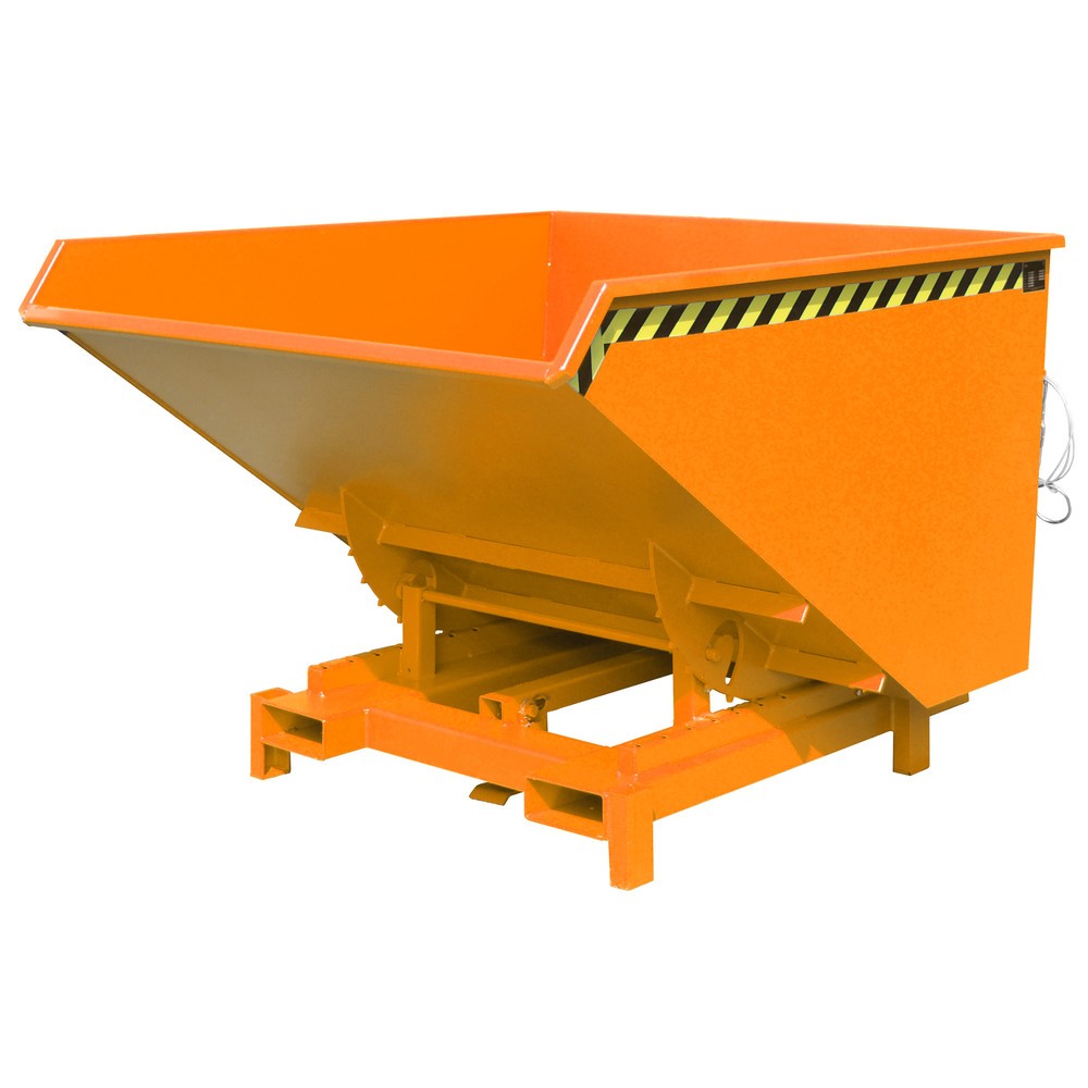 Número de imagen del producto 1: Bauer® Depósito de volquete de servicio pesado, capacidad de carga 4.000 kg, pintado, volumen 2.1 m³, RAL 2000 amarillo naranja