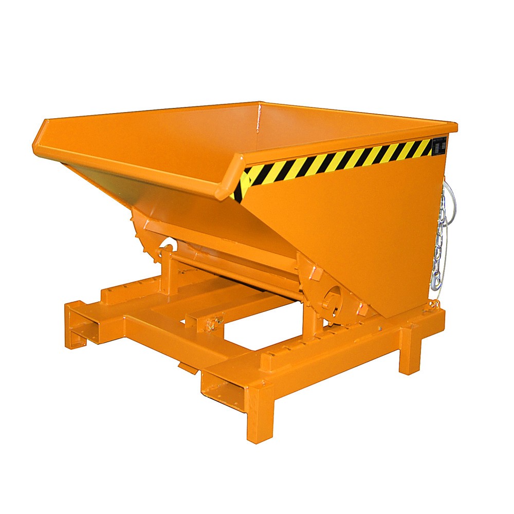 Número de imagen del producto 1: Bauer® Depósito de volquete de servicio pesado, capacidad de carga 4.000 kg, pintado, volumen 0,6 m³, RAL 2000 amarillo naranja