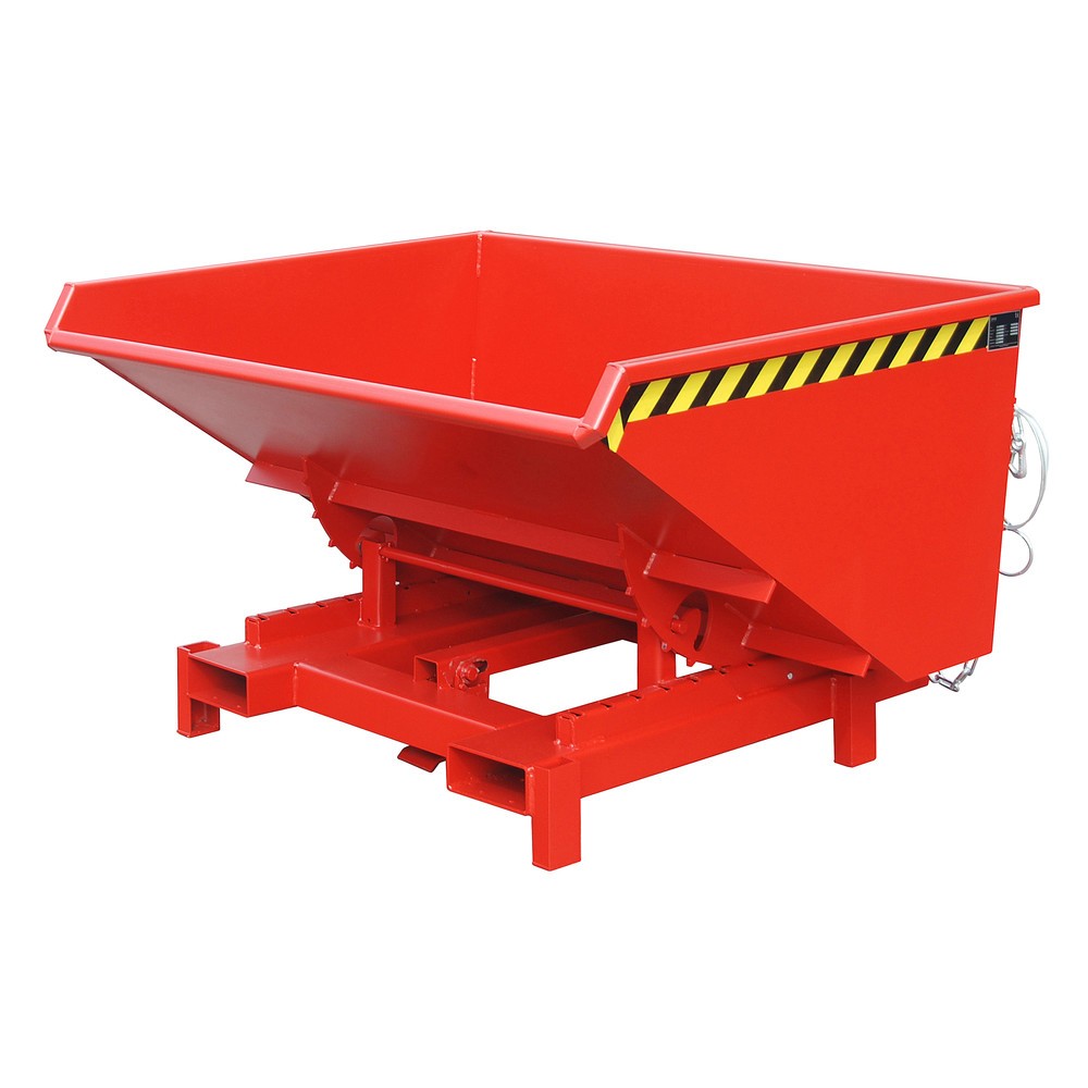 Número de imagen del producto 1: Bauer® Depósito de volquete de servicio pesado, capacidad de carga 4.000 kg, pintado, volumen 0,9 m³, RAL 3000 rojo fuego