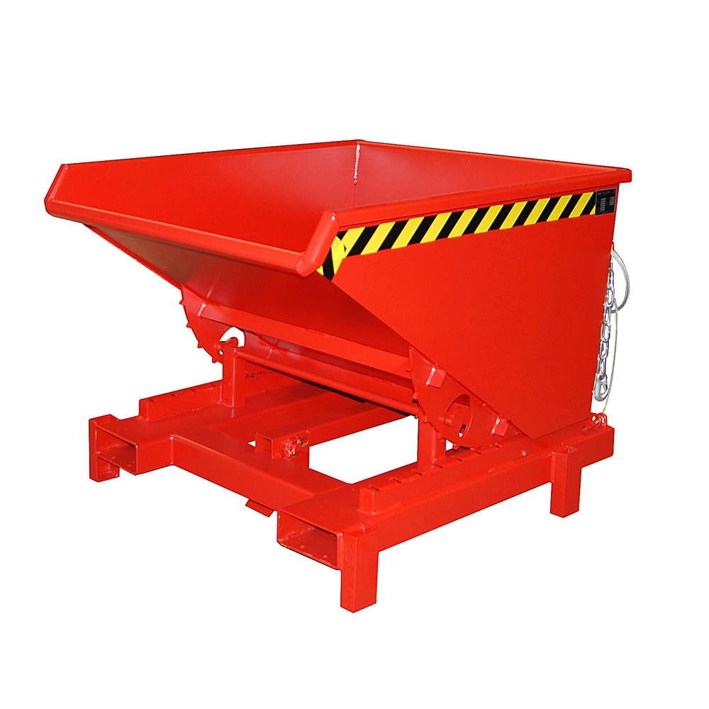 Número de imagen del producto 1: Bauer® Depósito de volquete de servicio pesado, capacidad de carga 4.000 kg, pintado, volumen 0,6 m³, RAL 3000 rojo fuego