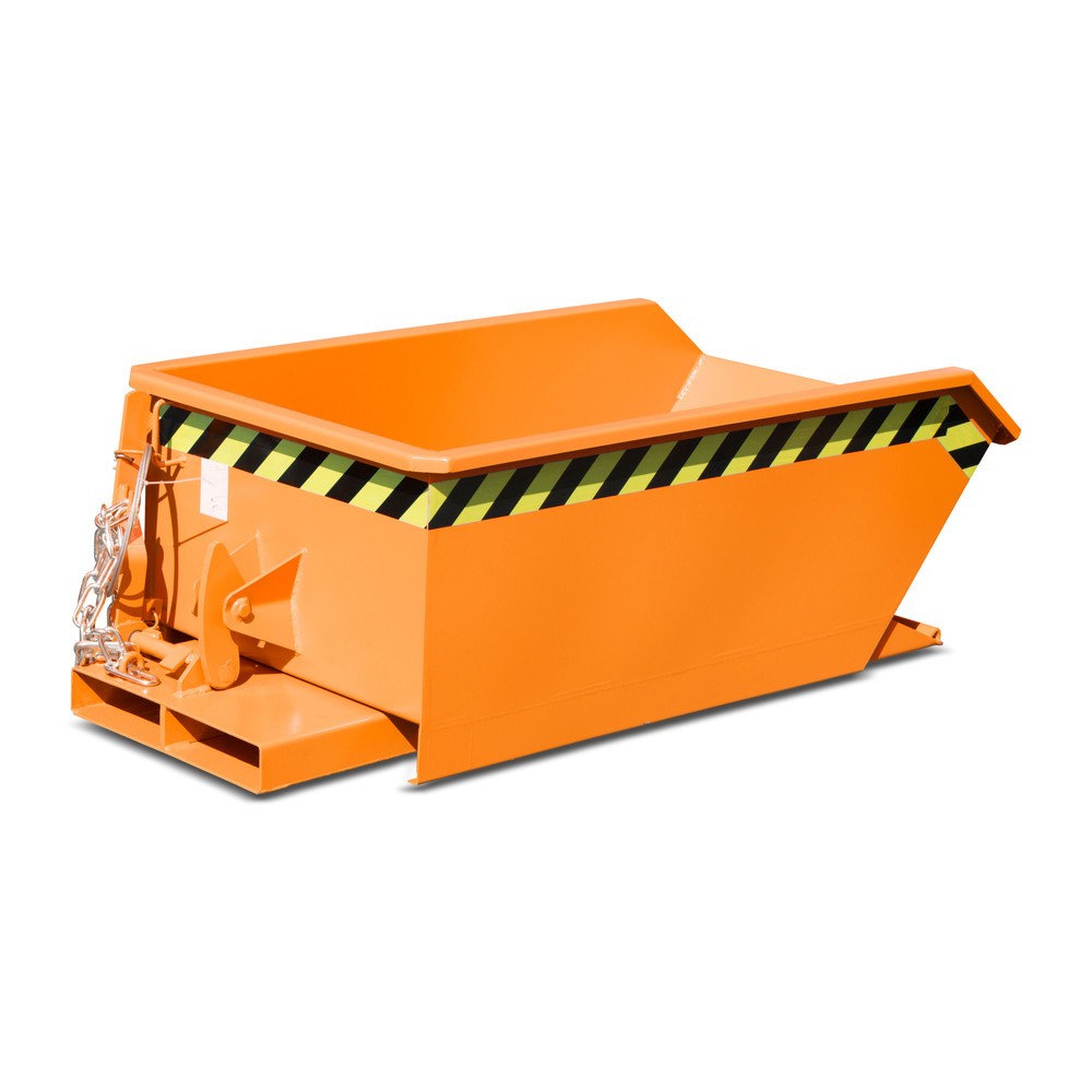 Imagen del producto: Recipiente mini de vuelco Bauer®, altura de construcción extremadamente baja, galvanizado, volumen 0,27 m³