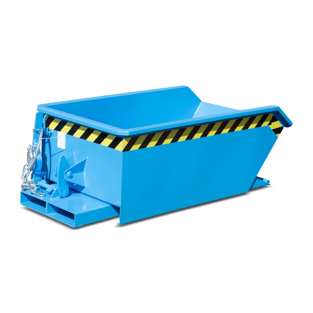 Bauer® Mini tanque de volcado, altura de construcción extremadamente baja, pintado, volumen 0.23 m³, RAL 5012 azul luminoso Número de imagen del producto 6: Bauer® Mini tanque de volcado, altura de construcción extremadamente baja, pintado, volumen 0.23 m³, RAL 5012 azul luminoso
