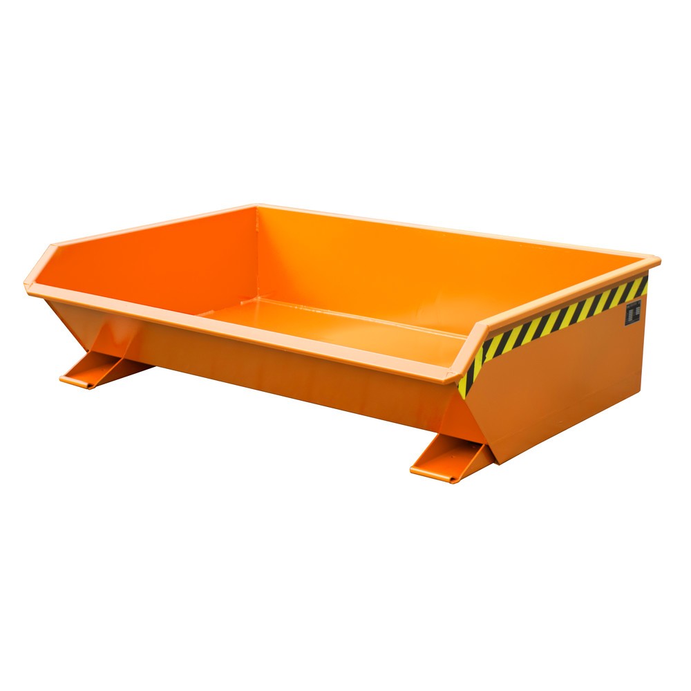 Imagen del producto: Bauer® Mini tanque de volcado, altura de construcción extremadamente baja, pintado, volumen 0.61 m³, RAL 2000 amarillo naranja