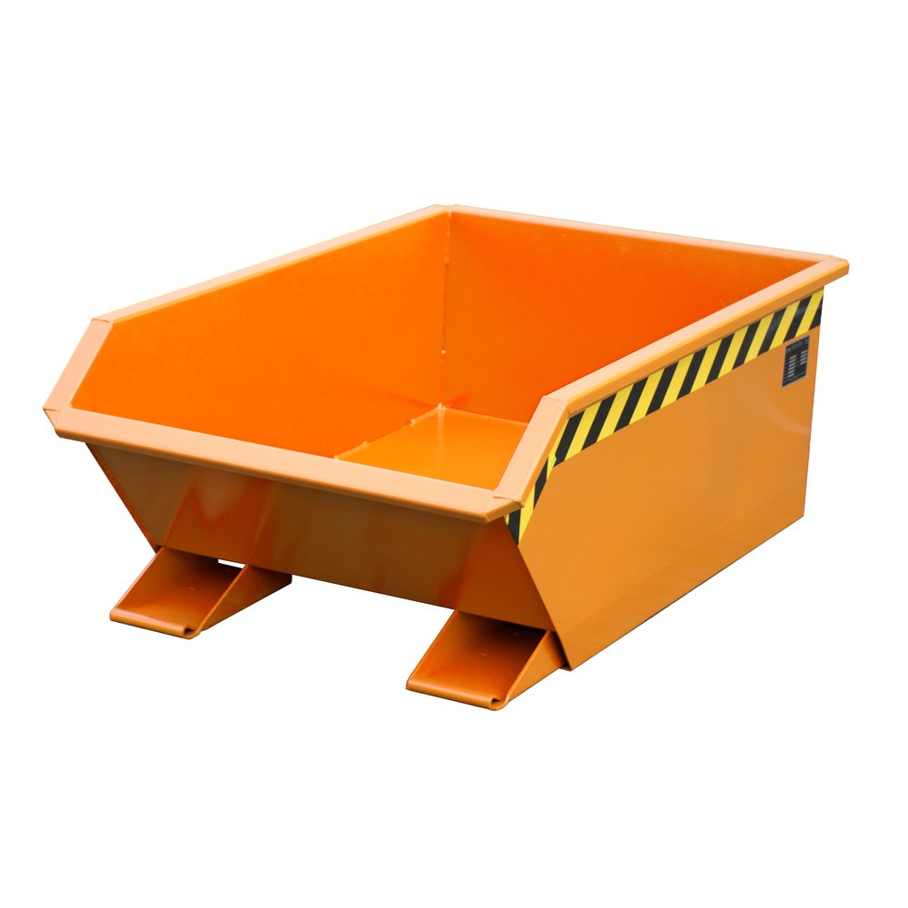 Imagen del producto: Bauer® Mini tanque de volcado, altura de construcción extremadamente baja, pintado, volumen 0.27 m³, RAL 2000 amarillo naranja