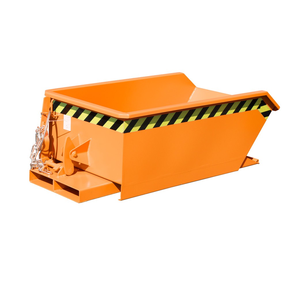 Imagen del producto: Bauer® Mini tanque de volcado, altura de construcción extremadamente baja, pintado, volumen 0.23 m³, RAL 2000 amarillo naranja