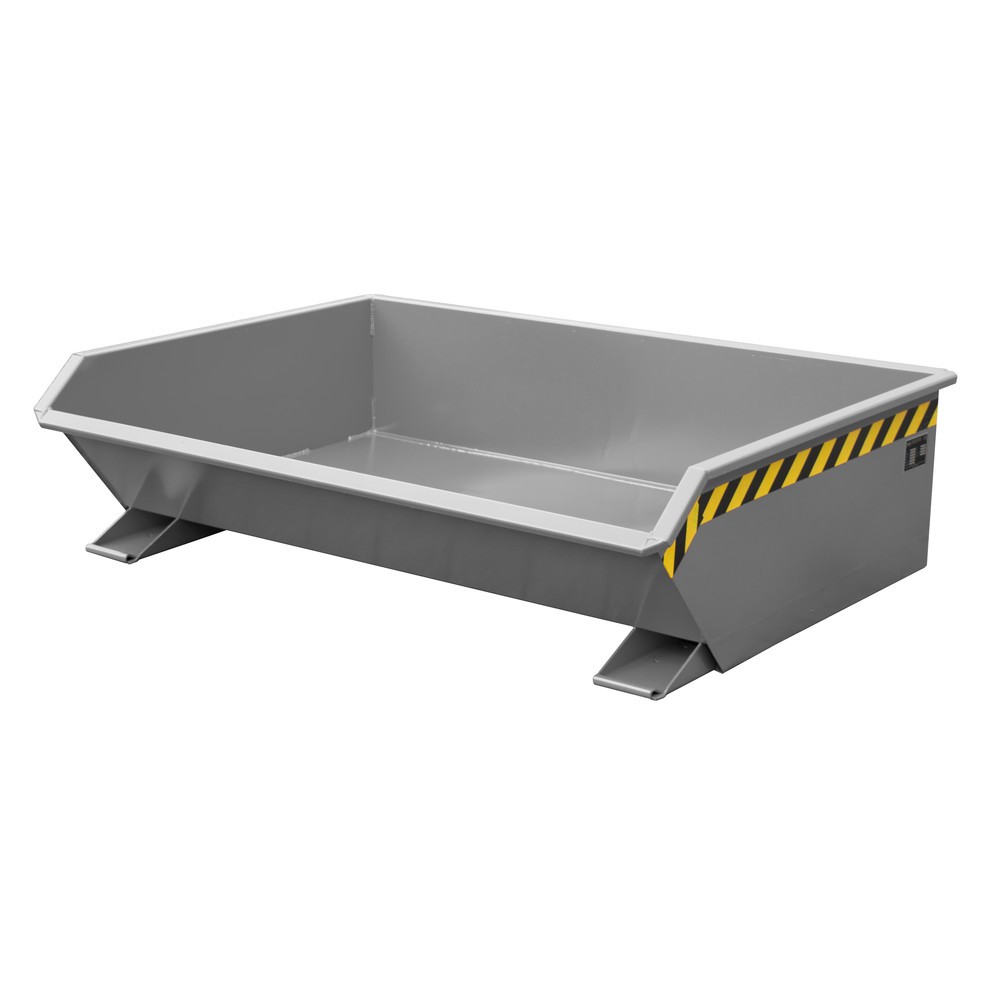 Imagen del producto: Bauer® Mini tanque de volcado, altura de construcción extremadamente baja, pintado, volumen 0.61 m³, RAL 7005 gris ratón
