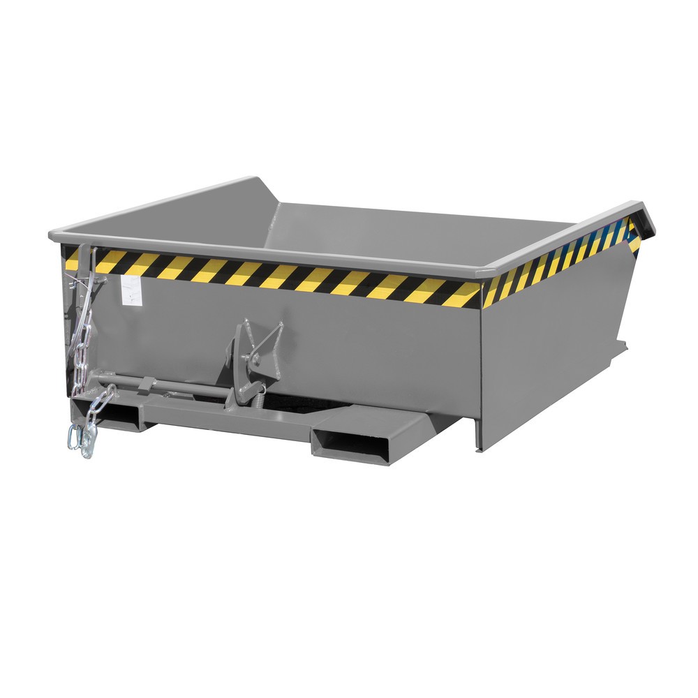 Imagen del producto: Bauer® Mini tanque de volcado, altura de construcción extremadamente baja, pintado, volumen 0.46 m³, RAL 7005 gris ratón