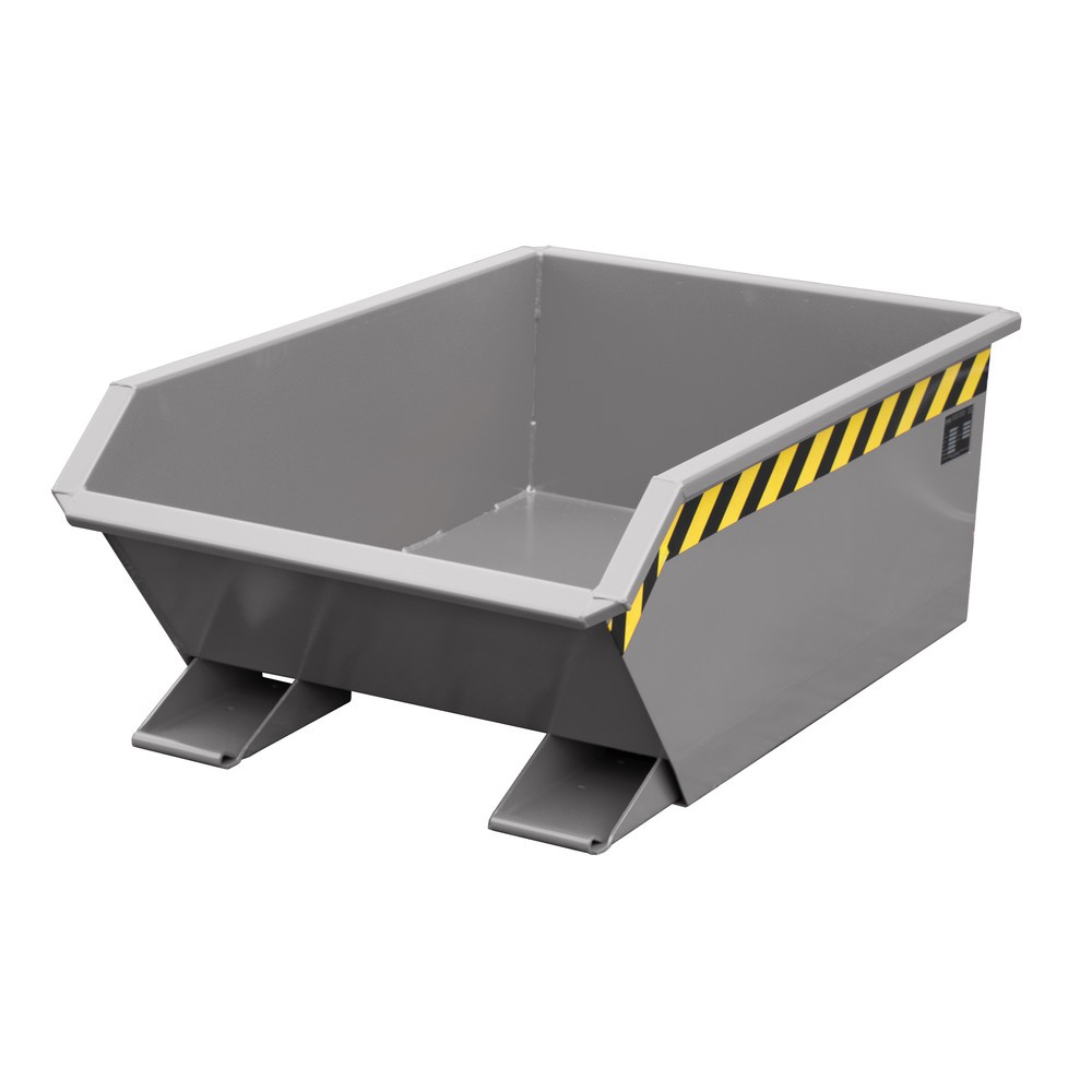 Imagen del producto: Bauer® Mini tanque de volcado, altura de construcción extremadamente baja, pintado, volumen 0.27 m³, RAL 7005 gris ratón