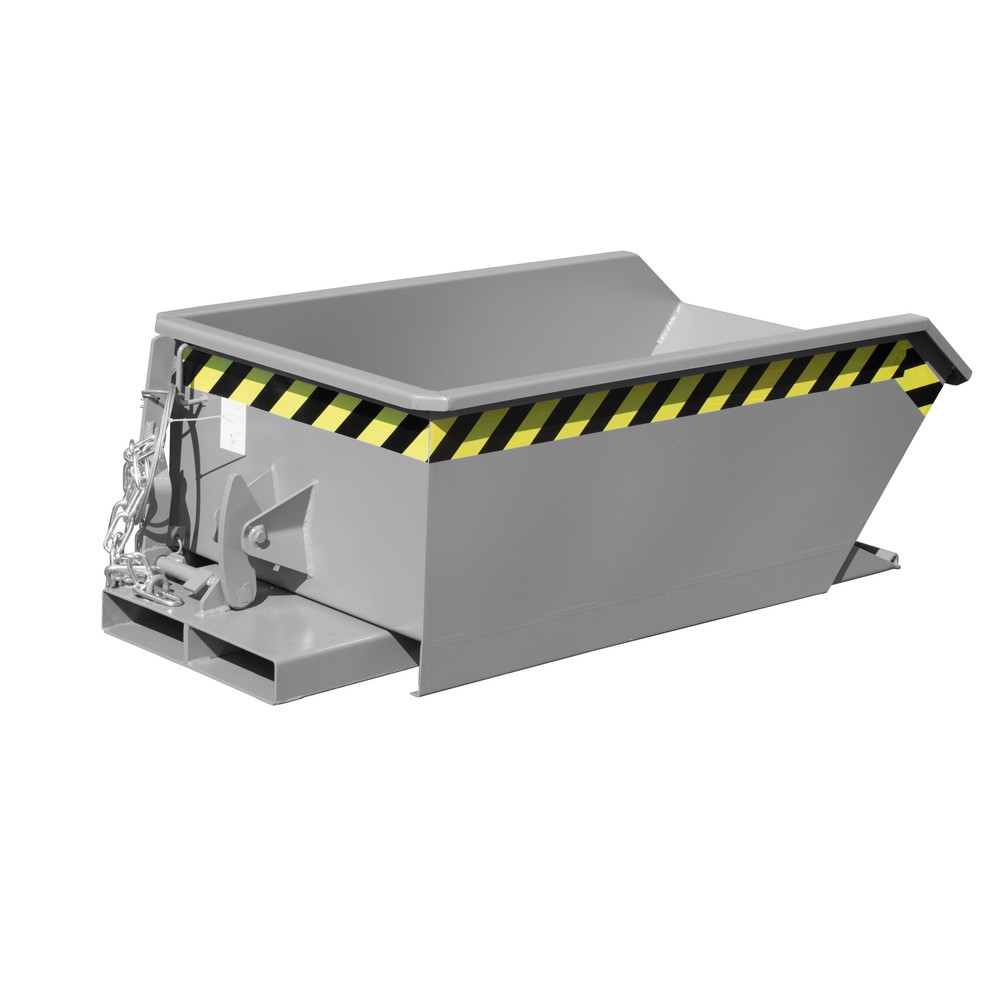 Imagen del producto: Bauer® Mini tanque de volcado, altura de construcción extremadamente baja, pintado, volumen 0.23 m³, RAL 7005 gris ratón