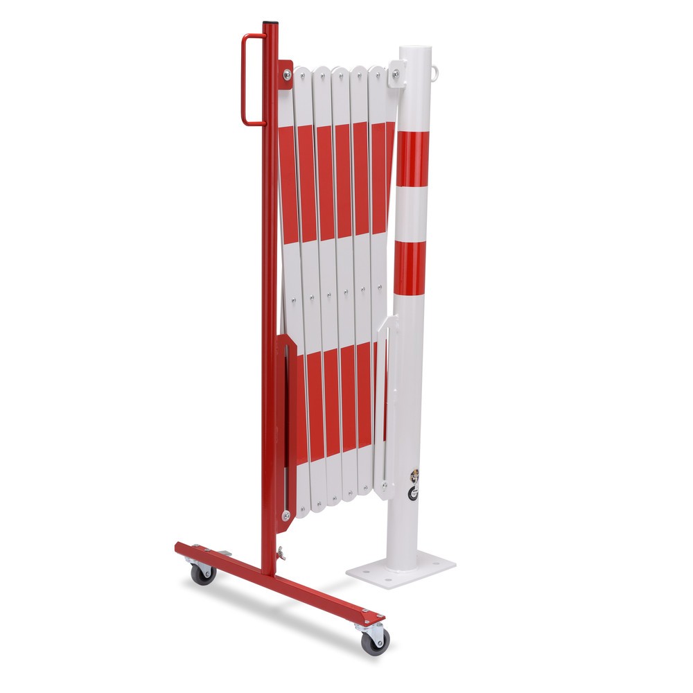 Número de imagen del producto 4: Rejilla tijera con poste de bloqueo, diámetro 60 mm, ancho 4.000 mm, rojo/blanco
