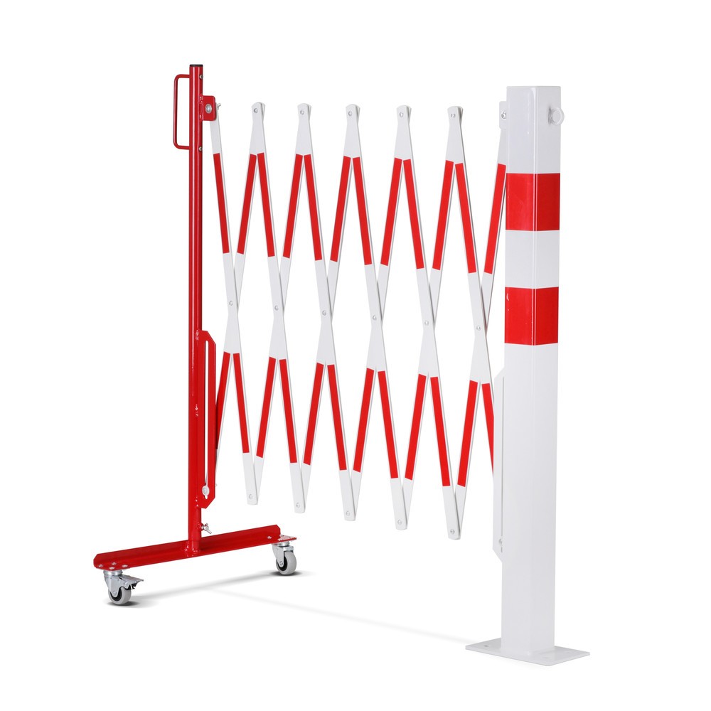 Número de imagen del producto 6: Rejilla tijera con poste de bloqueo, diámetro 60 mm, ancho 3.600 mm, rojo/blanco
