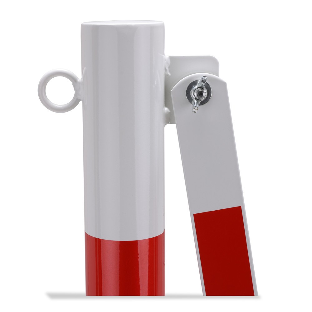 Número de imagen del producto 9: Rejilla tijera con poste de bloqueo, diámetro 60 mm, ancho 4.000 mm, rojo/blanco
