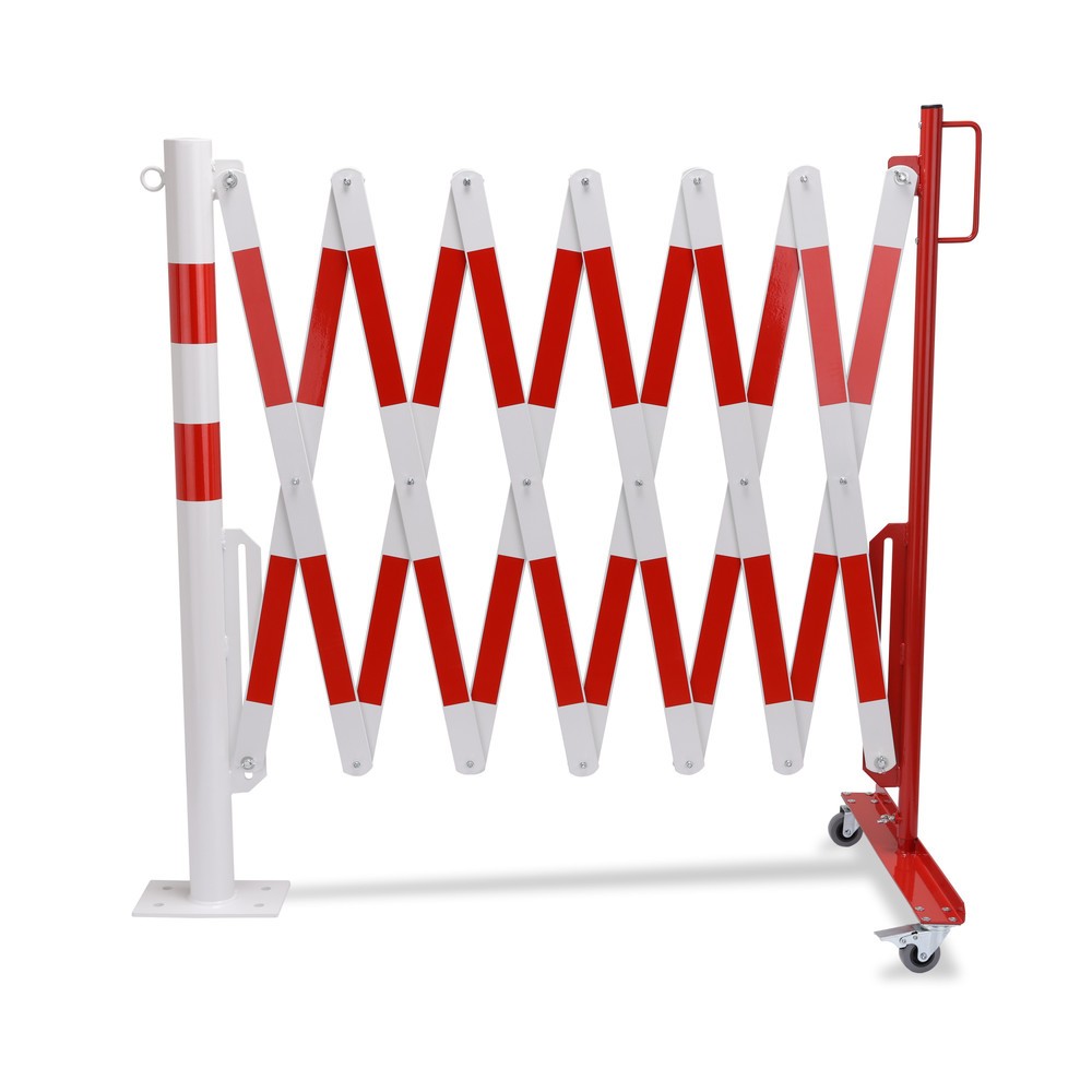 Número de imagen del producto 11: Rejilla tijera con poste de bloqueo, diámetro 60 mm, ancho 4.000 mm, rojo/blanco