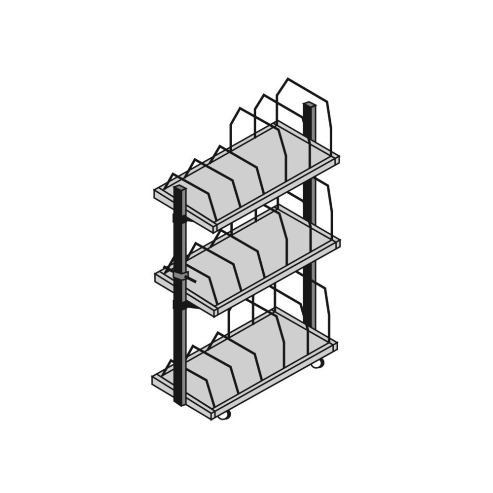 Número de imagen del producto 2: Cartucho de cartón con manillar, 3 niveles, alto H x An x F 1.860 x 1.015 x 600 mm