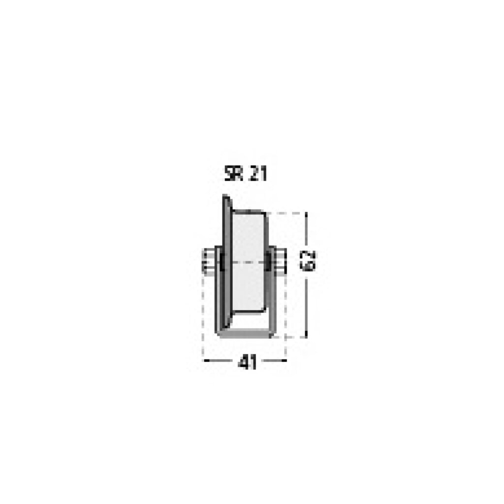 Riel de rodillos universal, rodillos de acero, con llanta, paso 100 mm, capacidad de carga por rollo 20 Número de imagen del producto 2: Riel de rodillos universal, rodillos de acero, con llanta, paso 100 mm, capacidad de carga por rollo 20