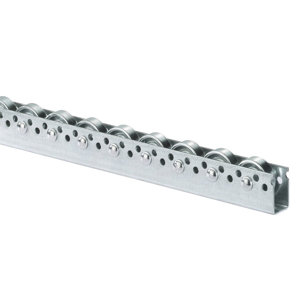 Imagen del producto: Riel de rodillos universal, rodillos de acero, separación 75 mm, 20 kg CC por rodillo