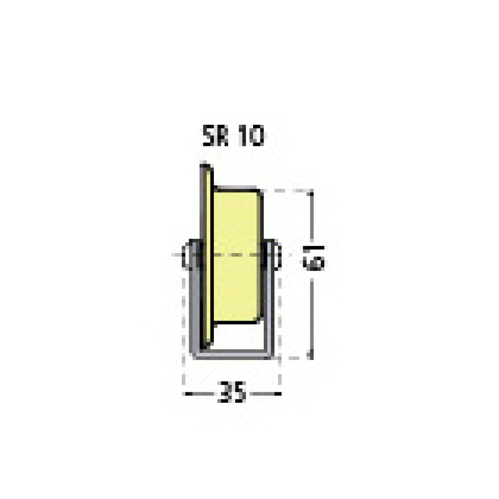 Riel de rodillos universal, rodillos de plástico, con llanta, paso 100 mm, capacidad de carga por rollo 10 Número de imagen del producto 2: Riel de rodillos universal, rodillos de plástico, con llanta, paso 100 mm, capacidad de carga por rollo 10