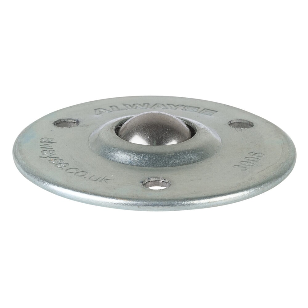Imagen del producto: Rodillo de bola con orificios para fijación, acero, Ø 19 mm, CC 25 kg
