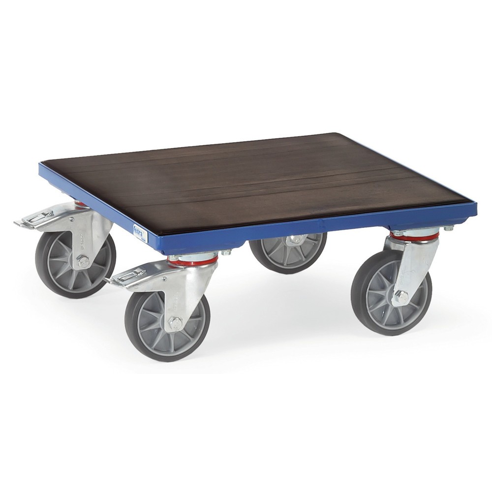 Imagen del producto: Rodillo de caja fetra® con caucho acanalada, capacidad de carga 400 kg, área de carga 500 x 500 mm