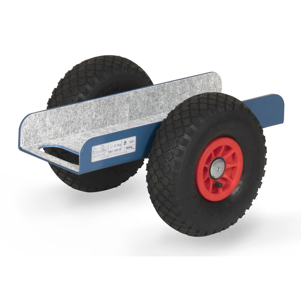 Imagen del producto: rodillo de placa fetra® con larguero|refuerzo, capacidad de carga 500 kg, soporte 500 x 150 mm, bandajes de goma maciza