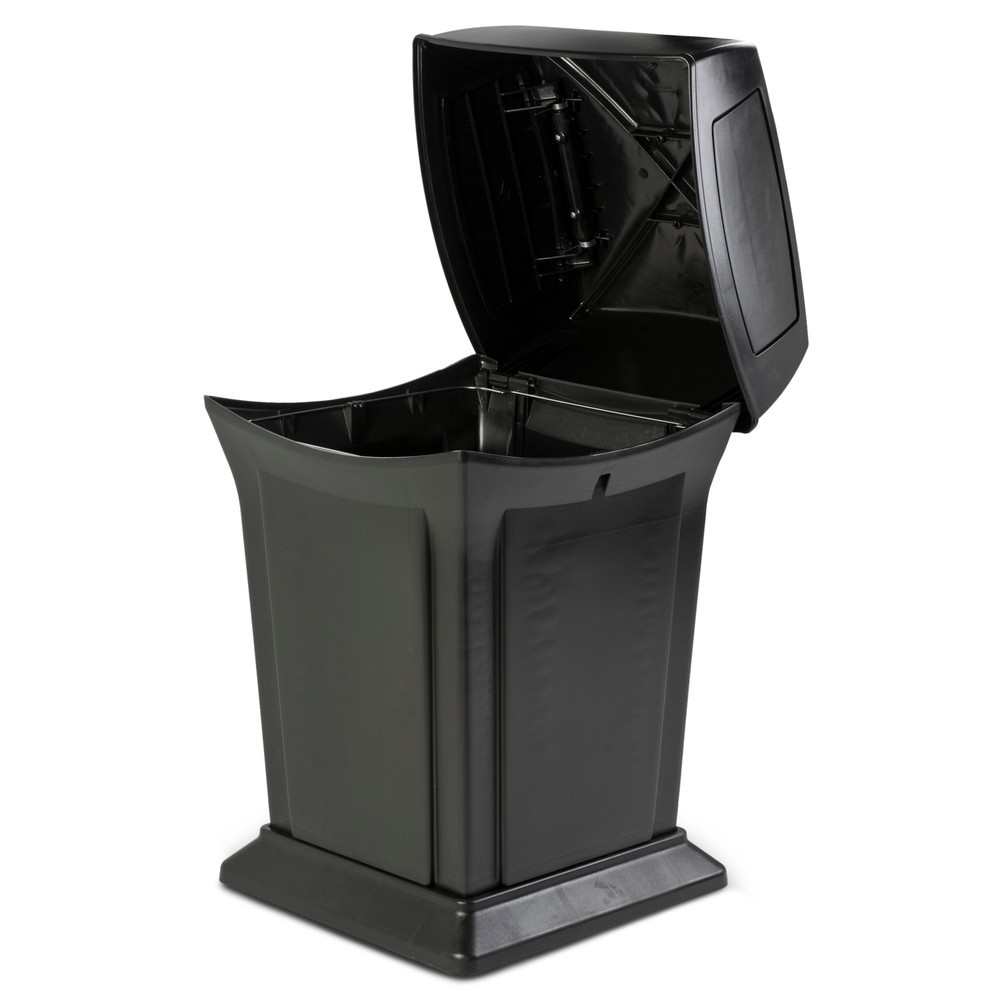 Número de imagen del producto 2: Rubbermaid Ranger® - Recipiente para residuos (2 solapas, 170,3 litros), color negro