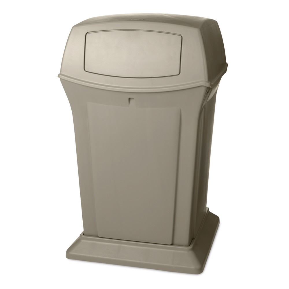 Número de imagen del producto 1: Rubbermaid Ranger® - Recipiente para residuos (2 solapas, 170,3 litros), color beige