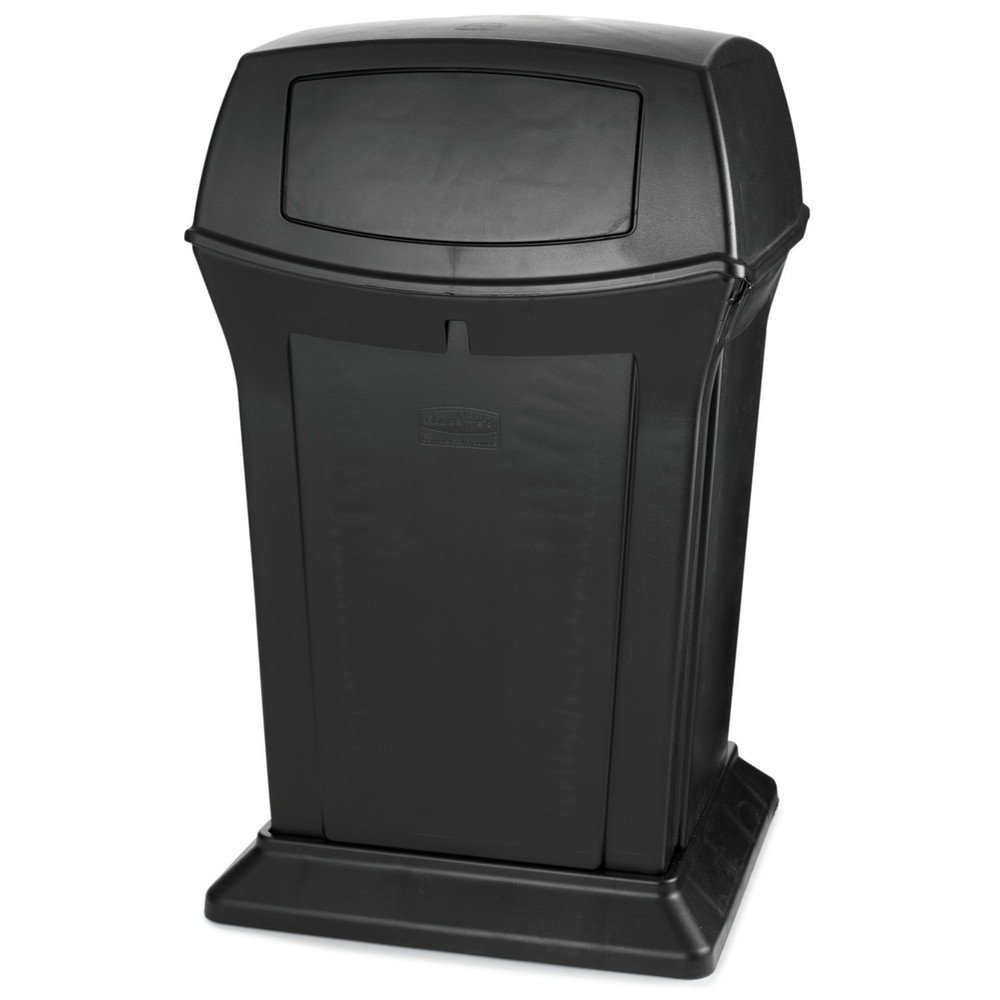 Número de imagen del producto 1: Rubbermaid Ranger® - Recipiente para residuos (2 solapas, 170,3 litros), color negro