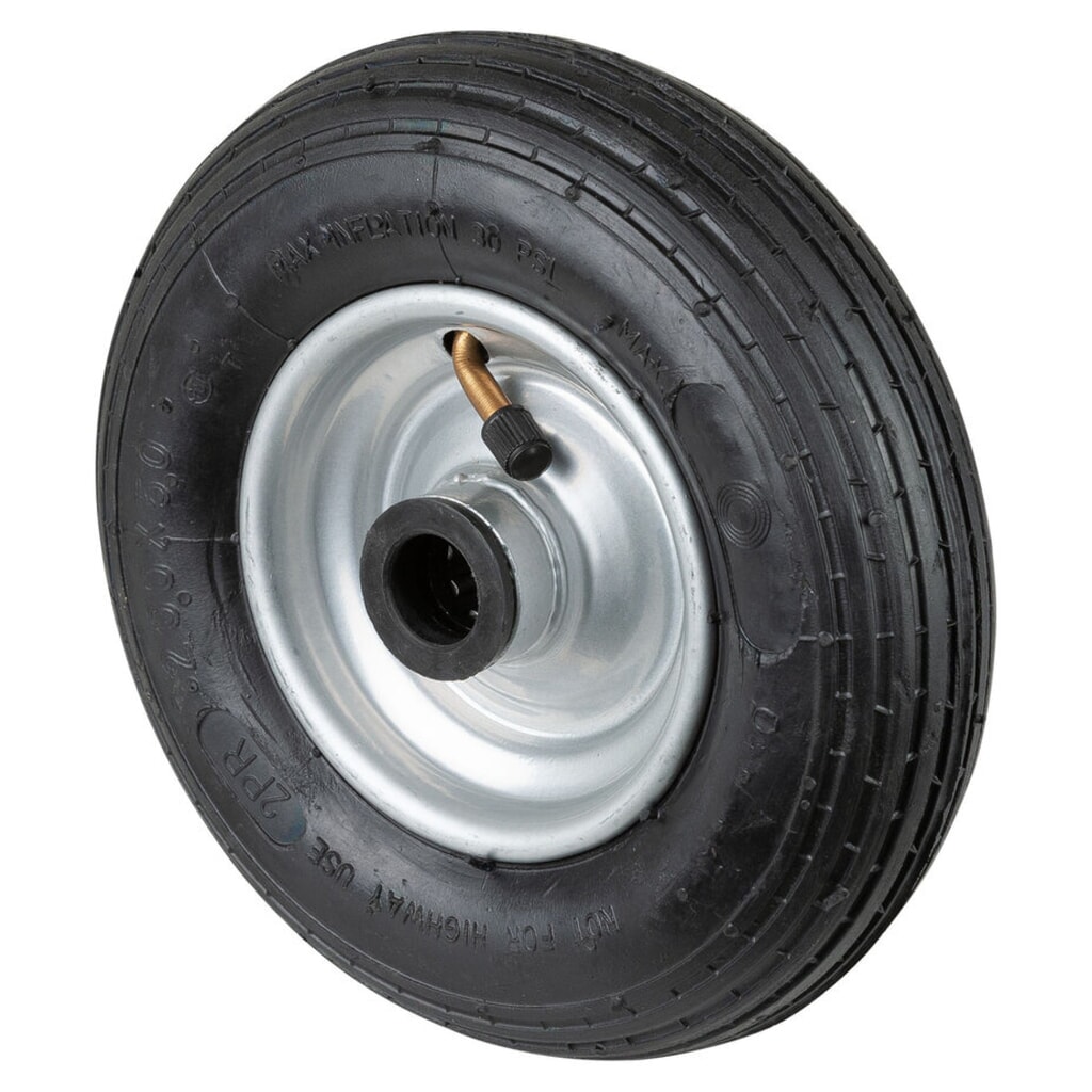 Imagen del producto: Rueda neumática, perfil ranurado, cojinetes, Ø x ancho 200 x 50 mm, CC 80 kg