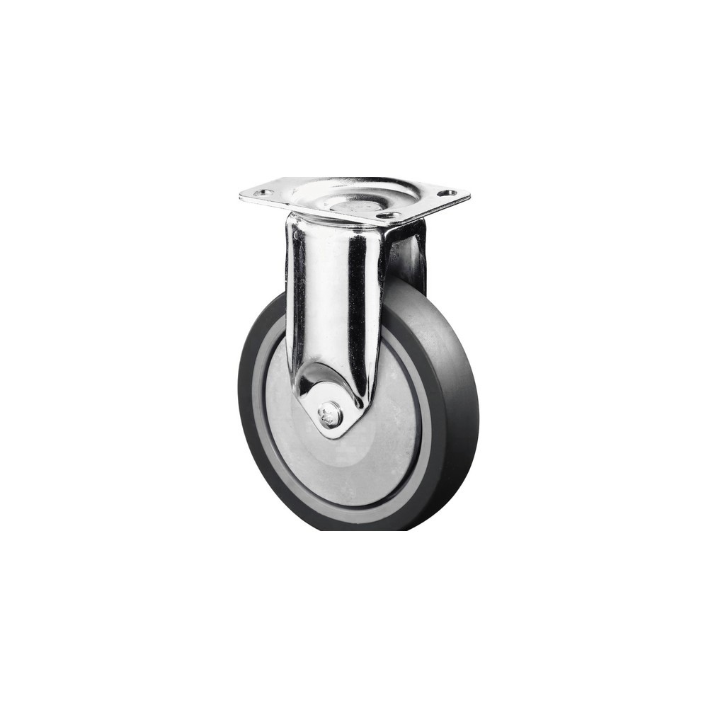Imagen del producto: Rueda TPE, rueda de carga, versión pesada, rodamiento de bolas, pletina, Ø x ancho 125 x 31 mm, CC 100 kg